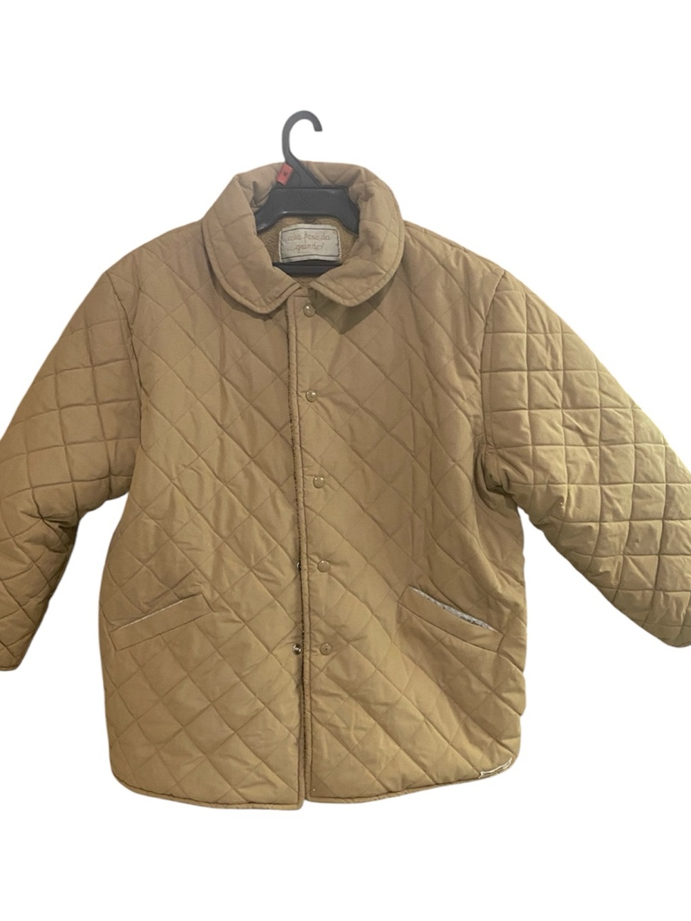 073–Kids Quilted Tan Jacket